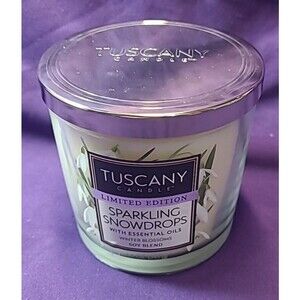 Tuscany Candle Sparkling Snowdrops 3 Wick Jar Candle 14 Oz